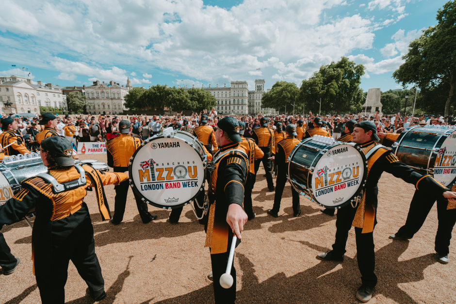 Drumline on street
