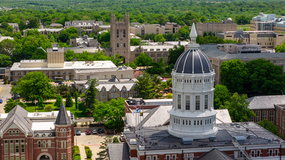 Jesse Hall Dome and Mizzou campus