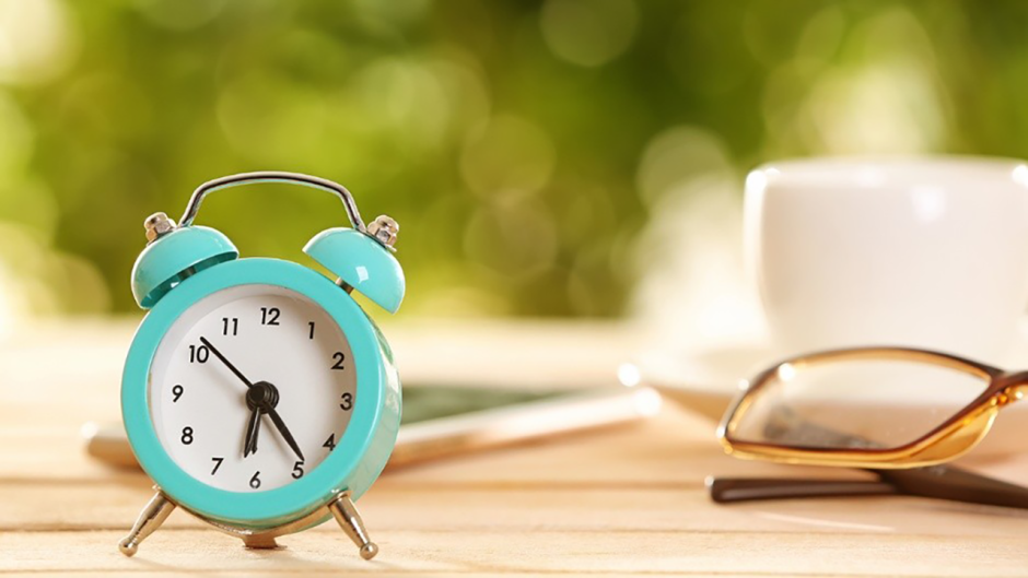 An alarm clock.