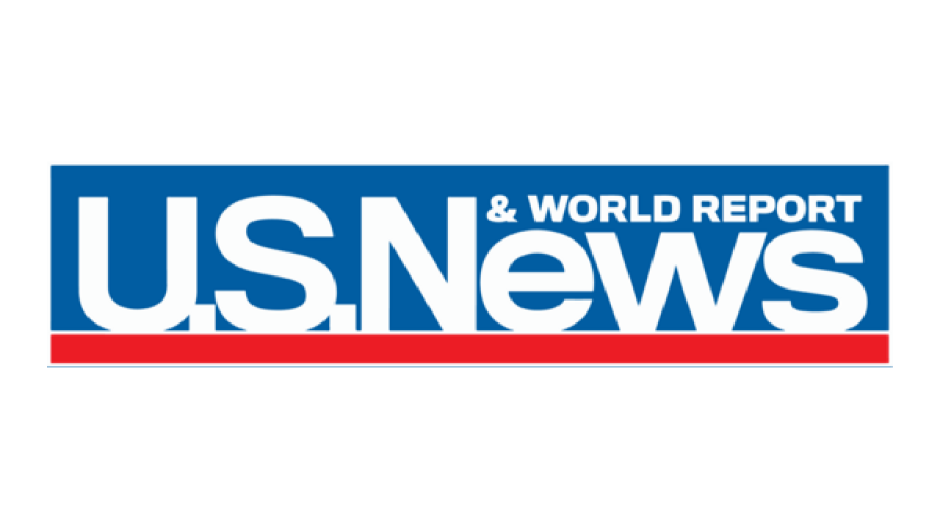 The logo for US News and World Report.