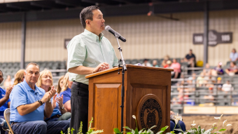 President Choi at podium