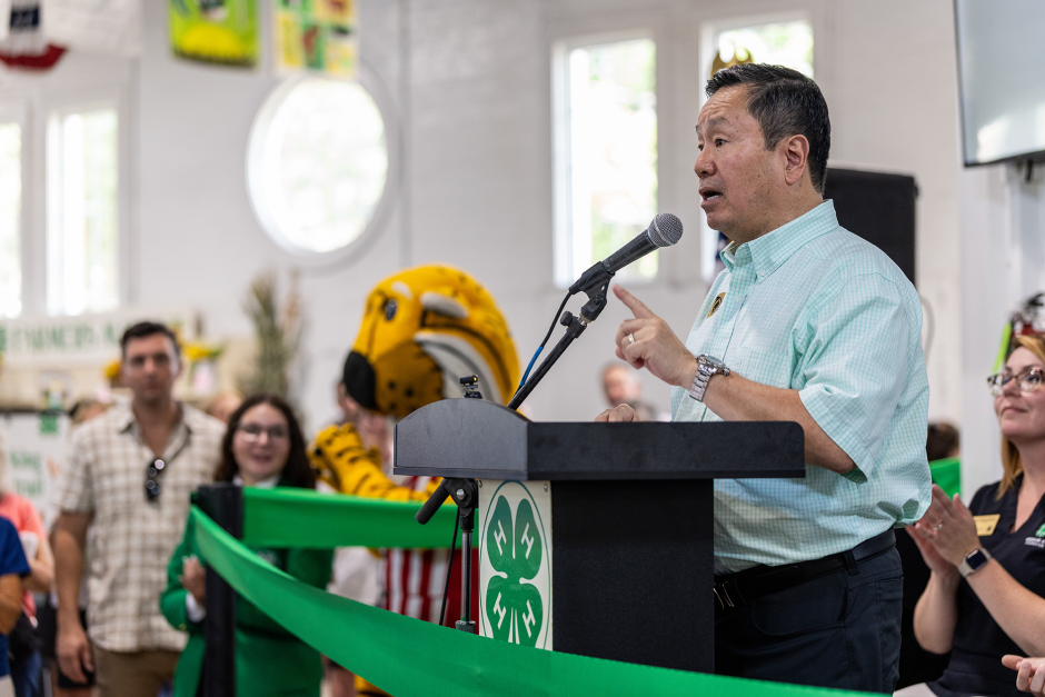 President Choi at podium