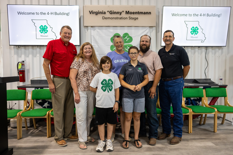 4-H family in building