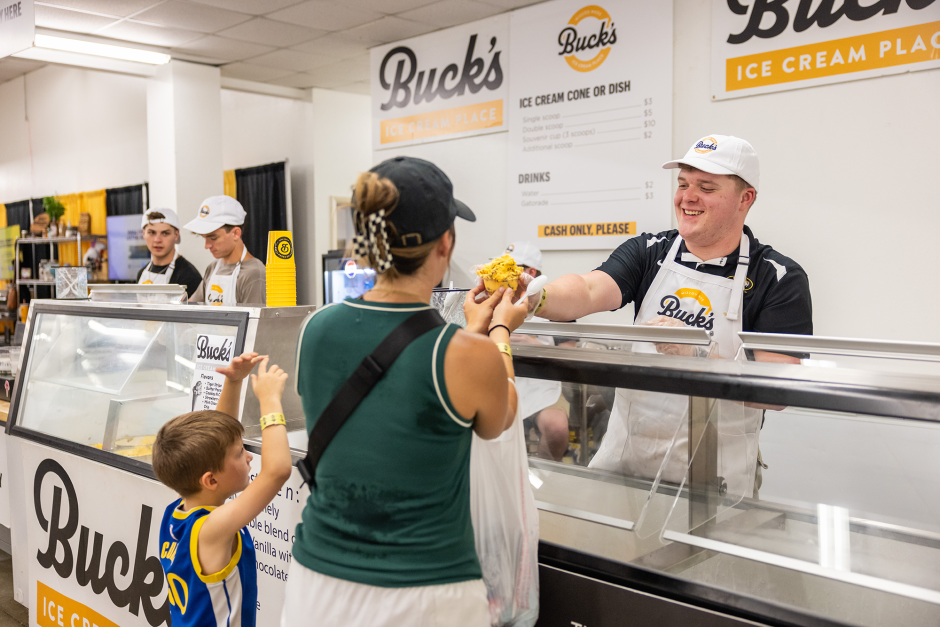 Buck's ice cream booth