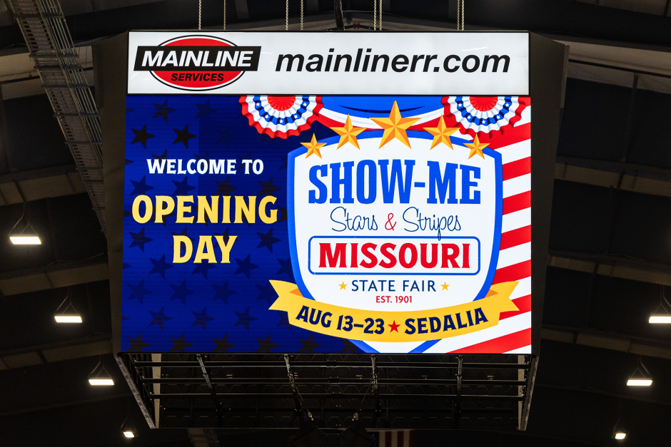 Opening Day sign at fair
