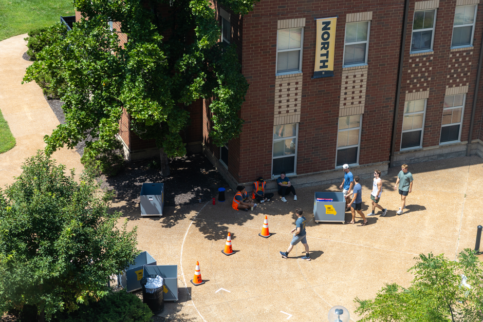 People outside of a building