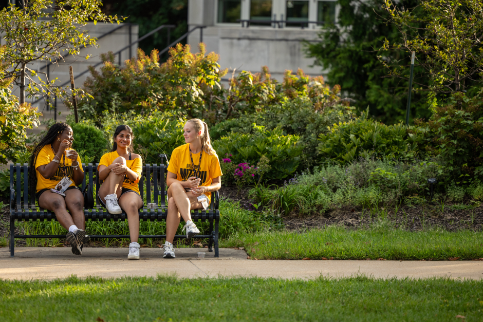 Students on a bench