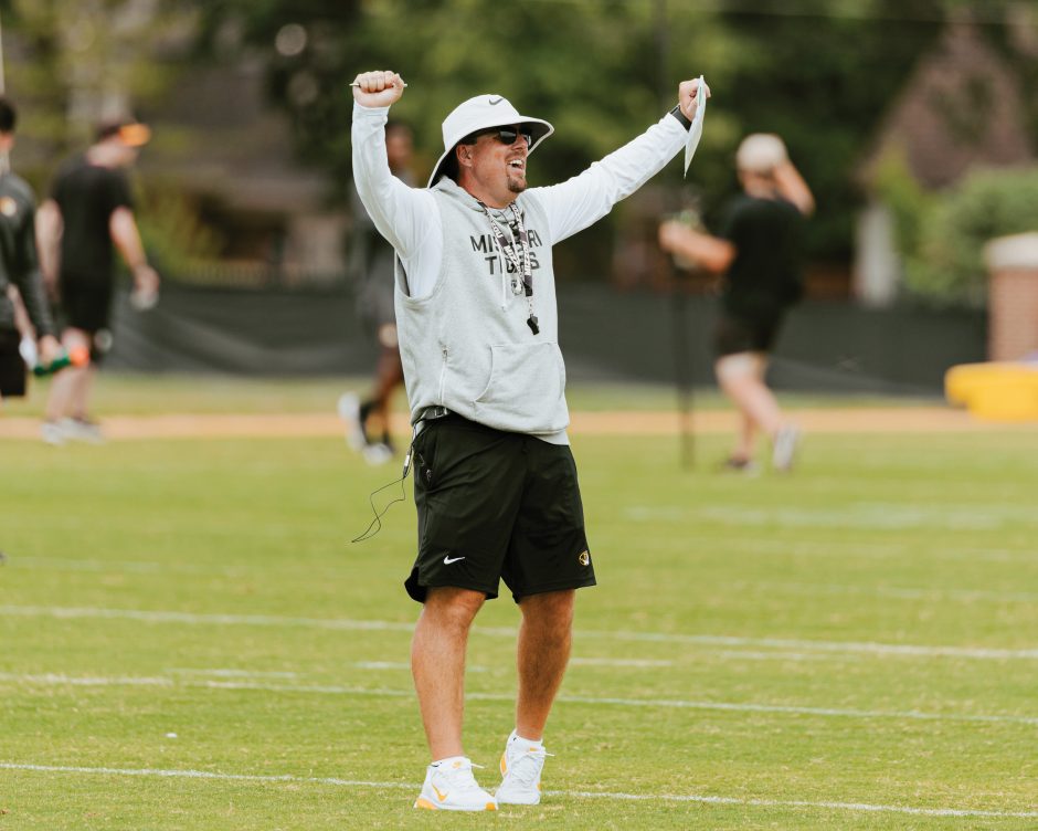 Eli Drinkwitz at football practice