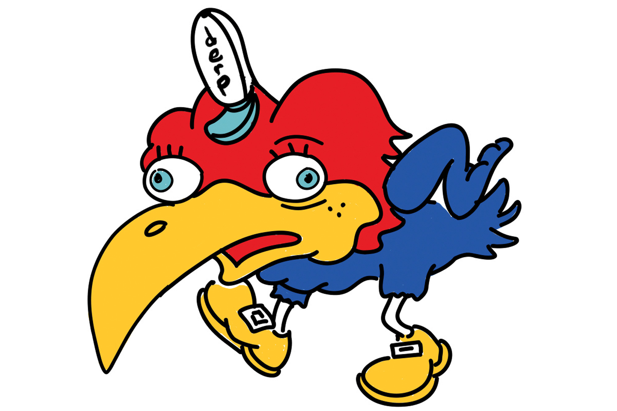 cartoon Jayhawk