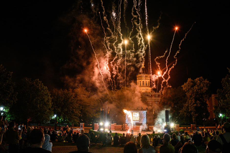 Red and gold fireworks