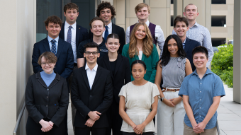 Group of students on stairs