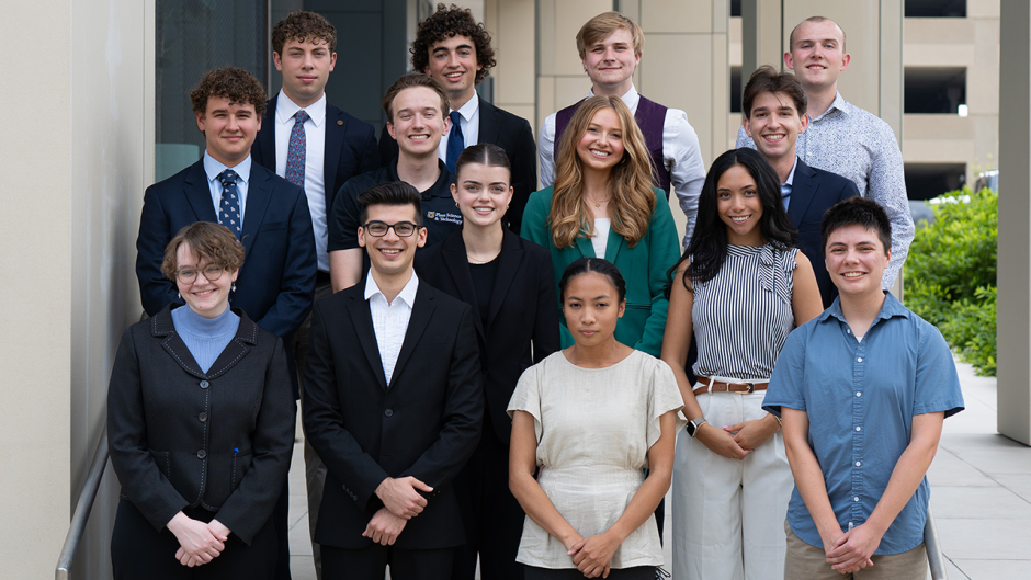 Group of students on stairs