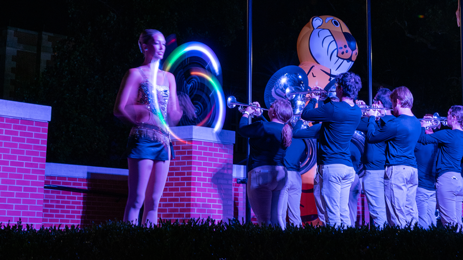 Baton lights up