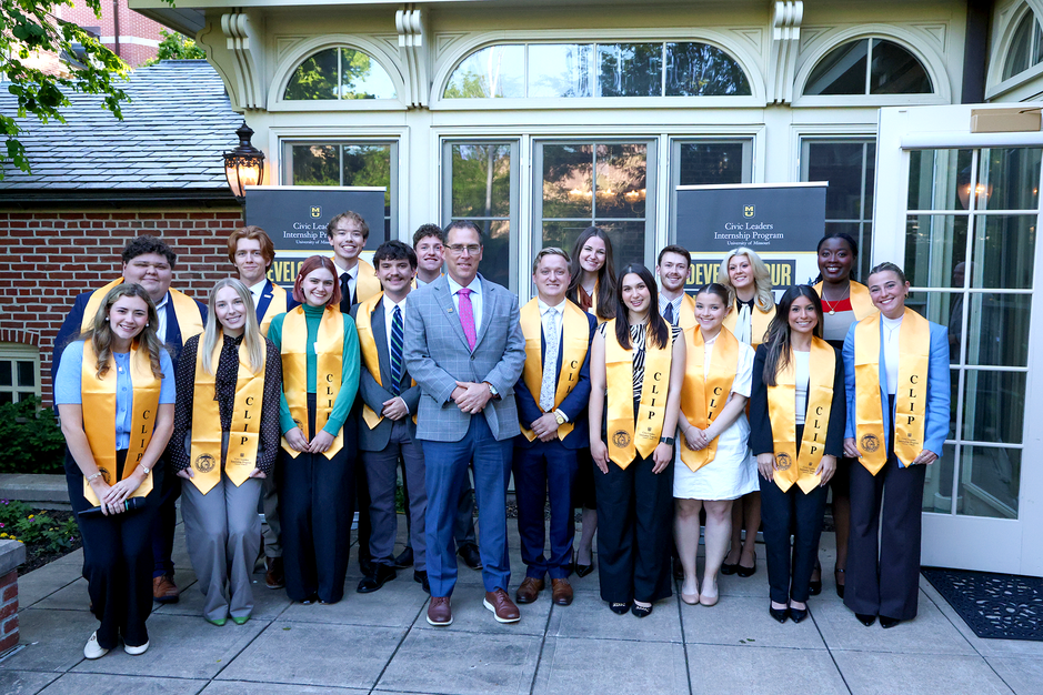 Graduating CLIP Interns with Provost Martins