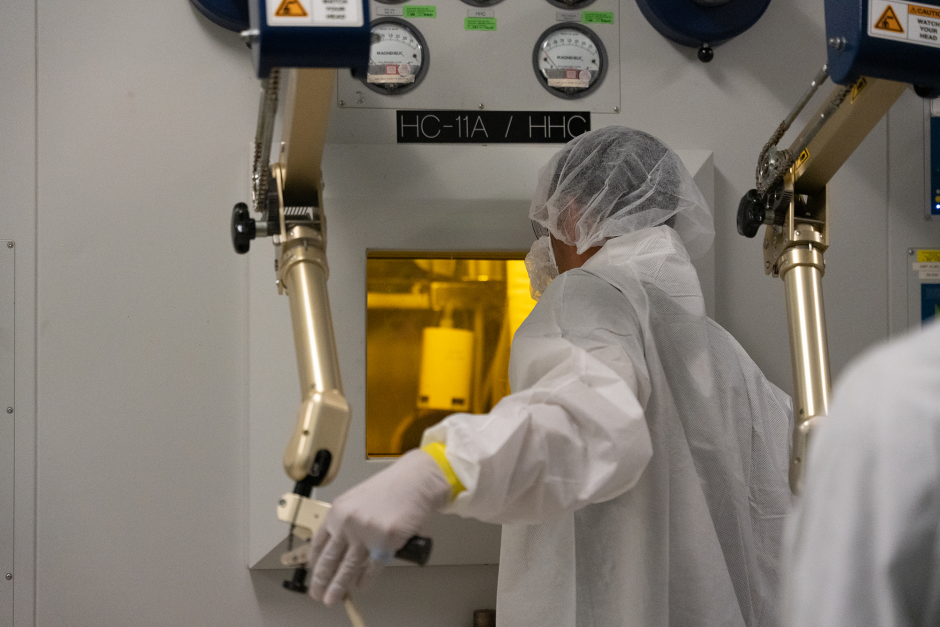 Employee works with equipment at MURR