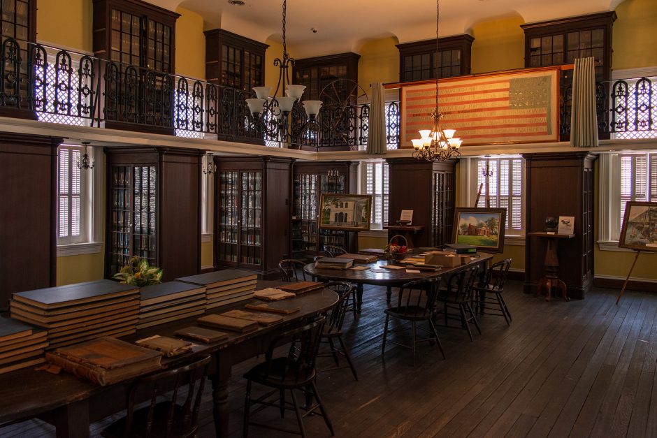 Interior of historic Lewis Library